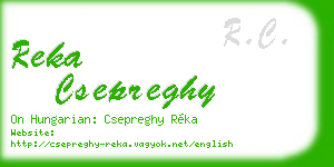reka csepreghy business card