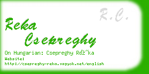 reka csepreghy business card